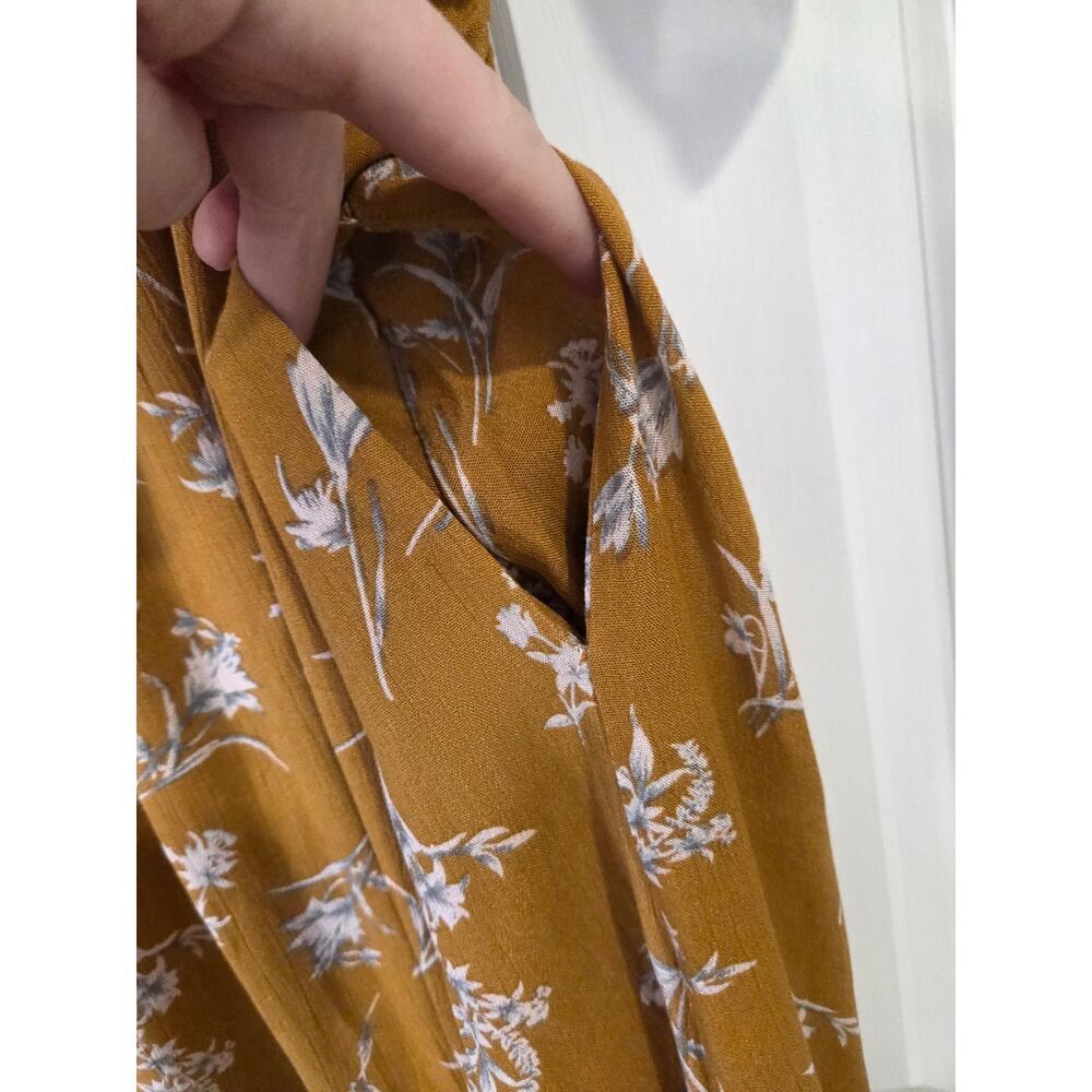 POLAGRAM Mustard Yellow Maxi Dress Medium - Picture 4 of 9